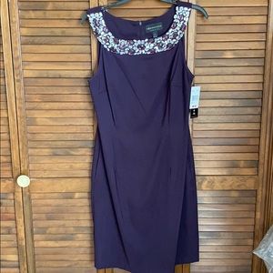 Connected Eggplant Jeweled dress